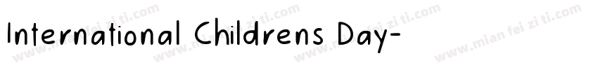 International Childrens Day字体转换